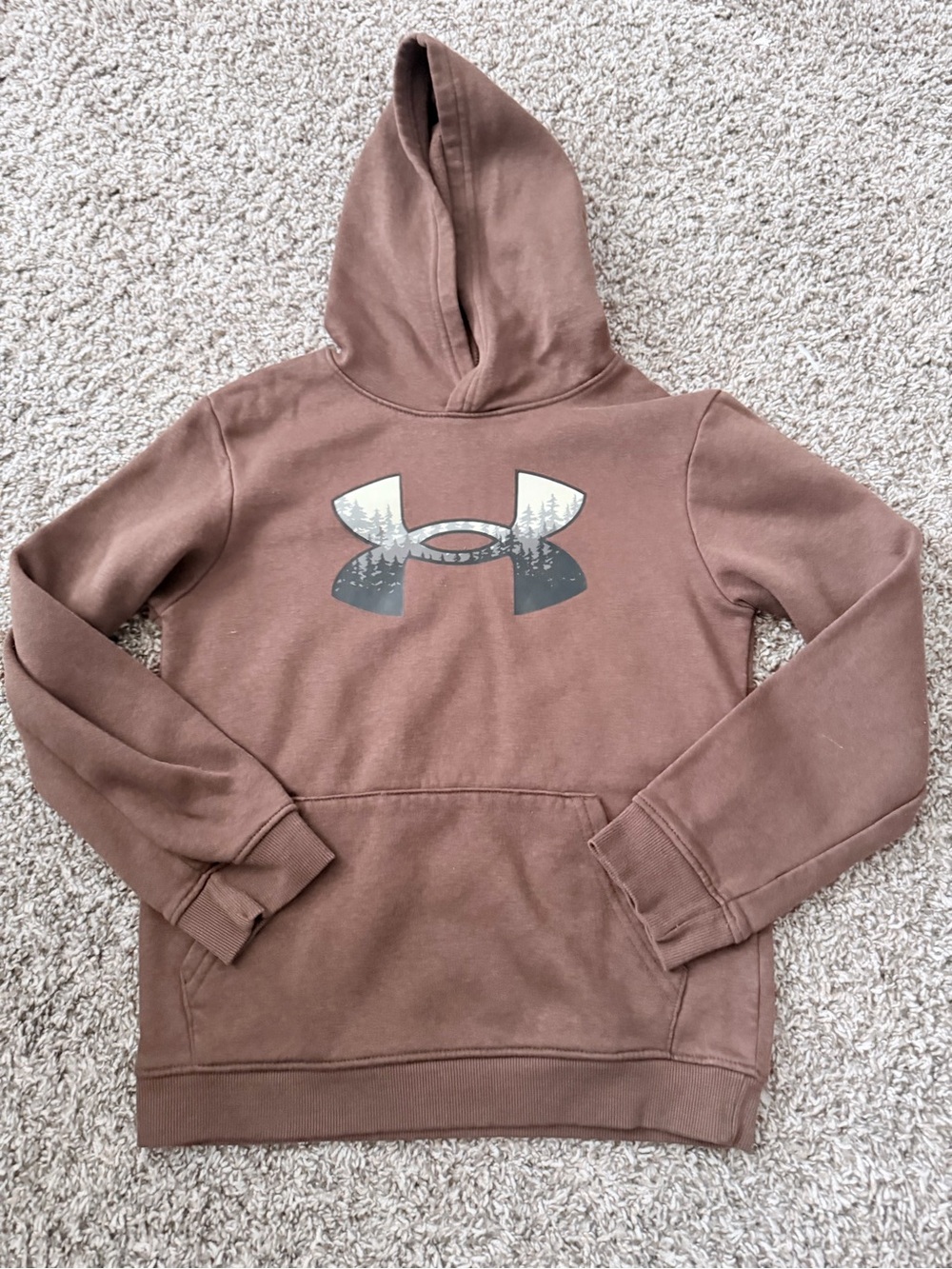 Under Armour Men's Brown Hooded Sweatshirt